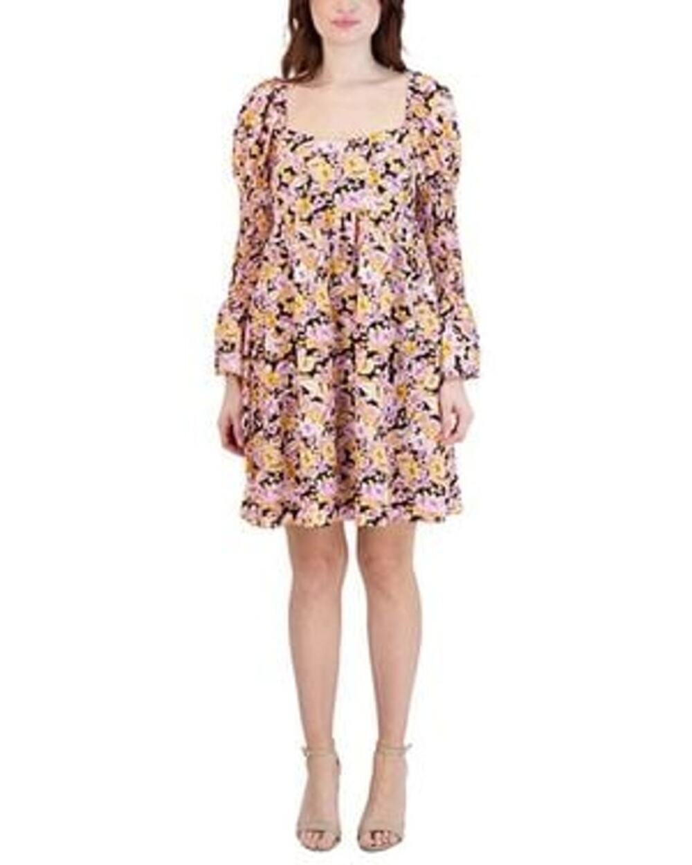 BCBGeneration  Tiered Floral Babydoll Dress Size 8